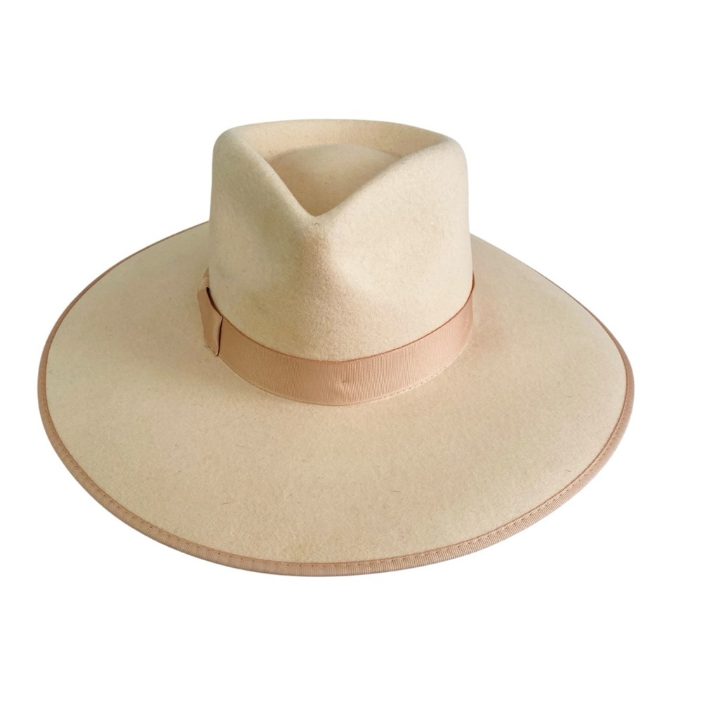 Lack Of Color Ivory Wool Rancher Wide Brim Hat Size S